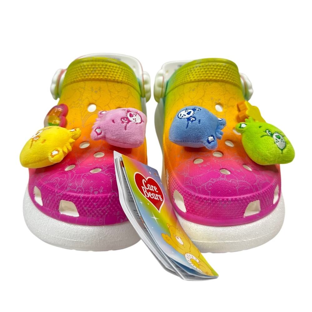 Crocs Classic Crush Clog Care Bears 'Rainbow' M Size 5/W Size 7 (210103-100) - Picture 5 of 9